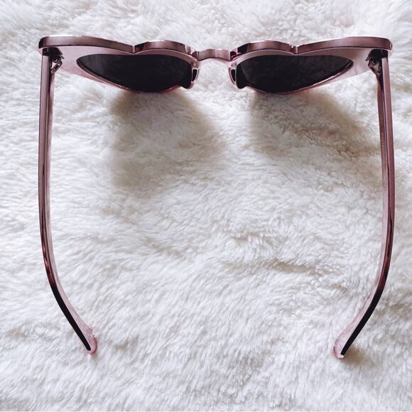 Addison Pink Heart-Shaped Sunglasses - Picture 10 of 15